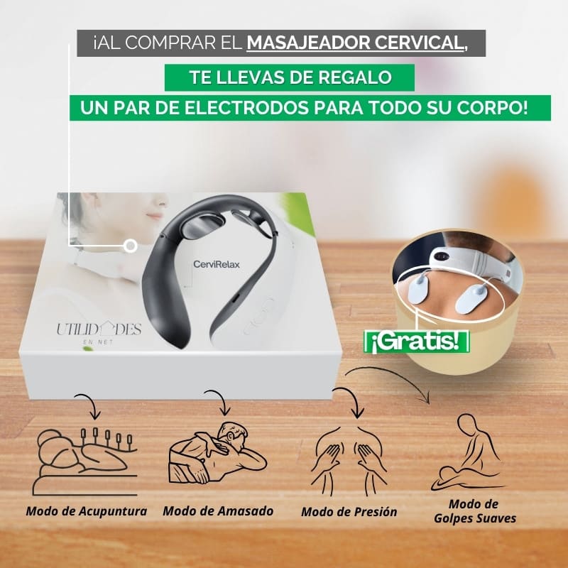 Compra el CerviRelax y recibe de regalo Electrodos + Masaje Total